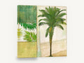 Palm Beach Collage, tropical palm tree botanical collage, floral canvas wall art print ready to hang
