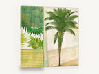 Palm Beach Collage, tropical palm tree botanical collage, floral canvas wall art print ready to hang