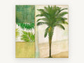 Palm Beach Collage, floral canvas wall art print, front view
