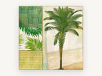 Palm Beach Collage, floral canvas wall art print, front view