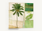 Coconut Palm Collage, coconut palm tree tropical beach collage, floral canvas wall art print ready to hang