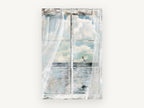 Dragonfly at the Window, coastal canvas wall art print, front view