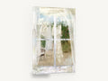 Washing Line Window, window view clothesline rural photograph, landscape canvas wall art print ready to hang