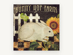 Bunny Hop Sunflower, floral canvas wall art print, front view