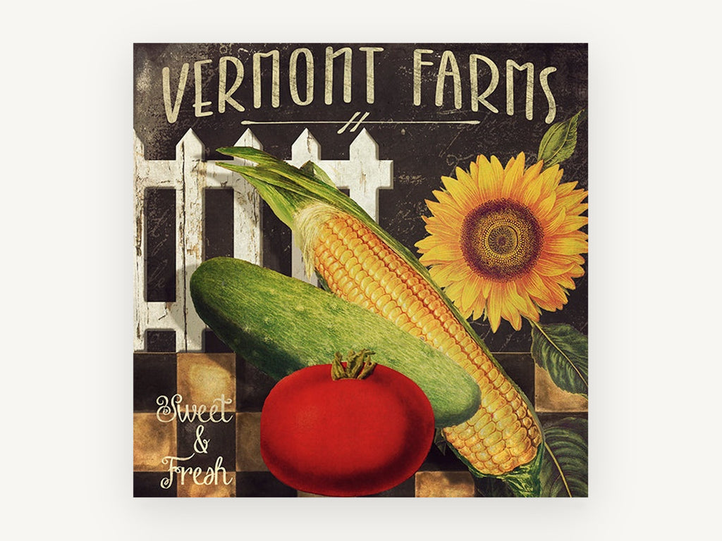 Sweet and Fresh Harvest, floral canvas wall art print, front view