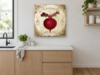 Crimson Ravanello Beetroot kitchen canvas print on the wall of a kitchen