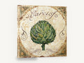 Carciofo Artichoke Tile, artichoke vintage italian kitchen, kitchen canvas wall art print ready to hang