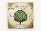 Carciofo Artichoke Tile, kitchen canvas wall art print, front view