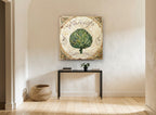 Carciofo Artichoke Tile kitchen canvas print on the wall of a hallway