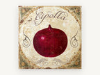 Cipolla Red Onion, kitchen canvas wall art print, front view