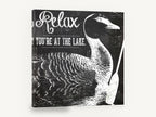 Lake Duck Chalkboard, black and white lake duck typography, landscape canvas wall art print ready to hang