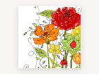 Garden Scroll Blooms, floral canvas wall art print, front view