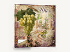 Rhône Green Grapes, rhône grapes white wine kitchen, kitchen canvas wall art print ready to hang