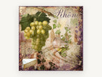 Rhône Green Grapes, kitchen canvas wall art print, front view