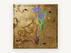 Saffron Crocus Gold, floral canvas wall art print, front view