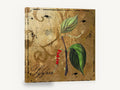 Pepper Vine Gold, pepper plant botanical gold vintage, floral canvas wall art print ready to hang