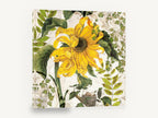 Sunflower and Nest, yellow sunflower botanical nest collage, floral canvas wall art print ready to hang