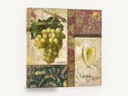 Green Grapes and White Wine, green grapes white wine glass kitchen, kitchen canvas wall art print ready to hang