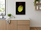 Olive Martini Noir kitchen canvas print on the wall of a kitchen