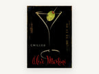 Chilled Olive Martini, kitchen canvas wall art print, front view