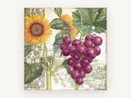 Sunflower and Grape Harvest, floral canvas wall art print, front view