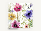 Wildflower Meadow Bloom, pink purple wildflower watercolour floral, floral canvas wall art print ready to hang