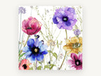 Meadow Anemone Garden, floral canvas wall art print, front view