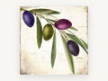 Olive Branch Trio, floral canvas wall art print, front view