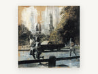 Park Drive Runners, vintage canvas wall art print, front view