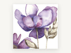 Lavender Petal Drift, floral canvas wall art print, front view