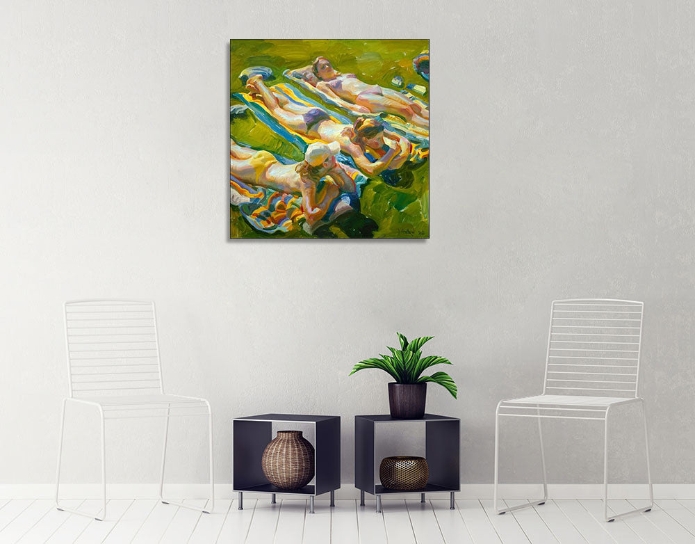California Tanning Wall Art Print on the wall