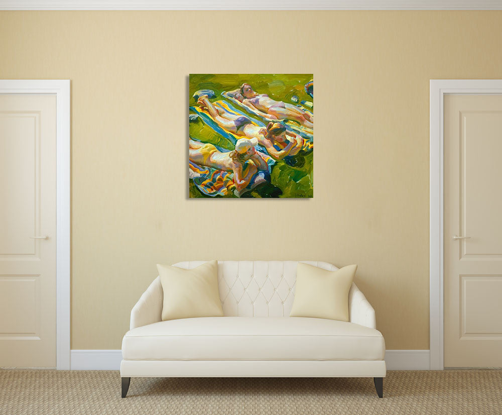 California Tanning Wall Art Print on the wall
