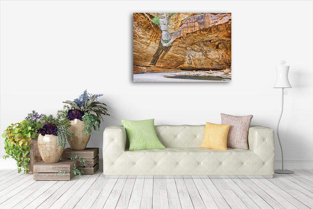 Cathedral Gorge Australia Wall Art Print on the wall