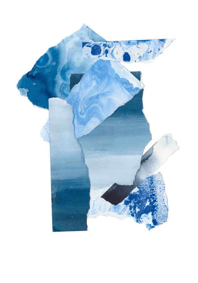 Cerulean Assemblage III Wall Art Print