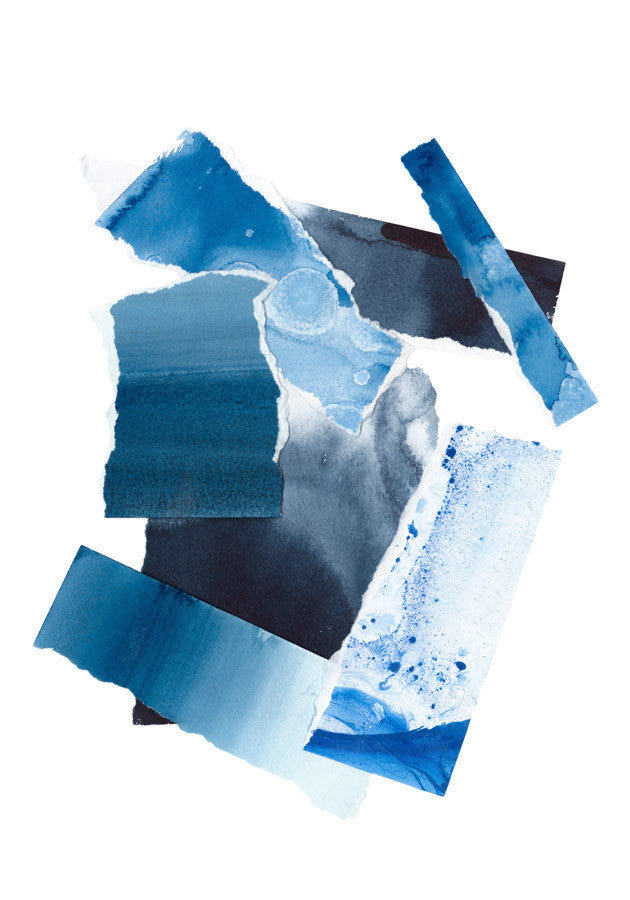 Cerulean Assemblage I Wall Art Print