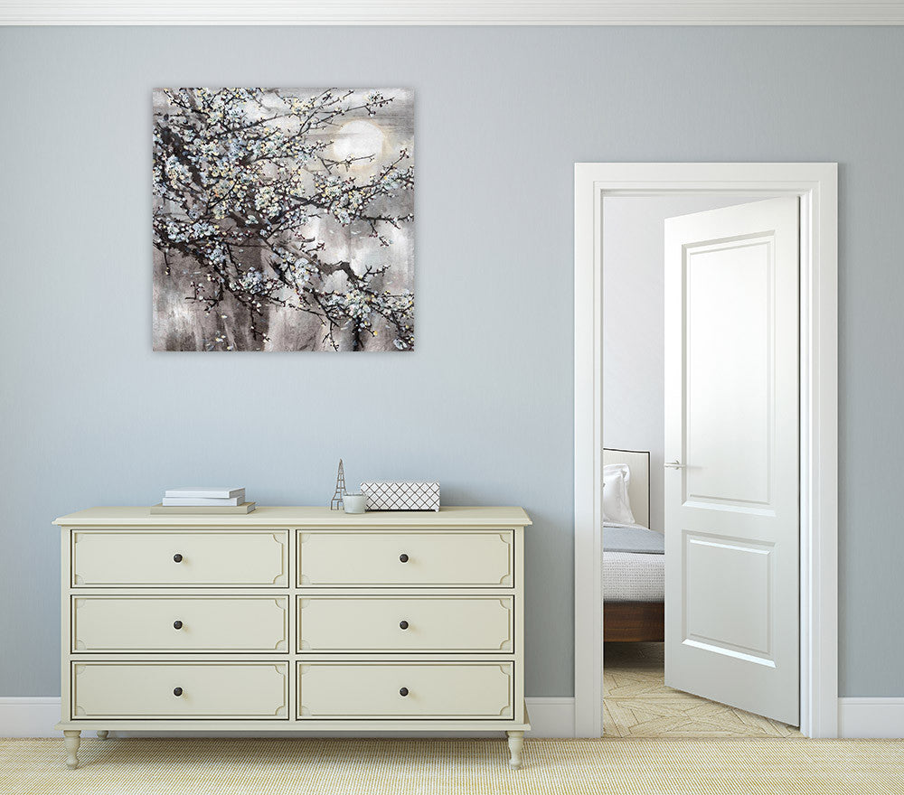 Cherry Blossom Wall Art Print on the wall