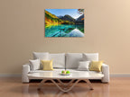 China Five Flower Lake Wall Art Print on the wall
