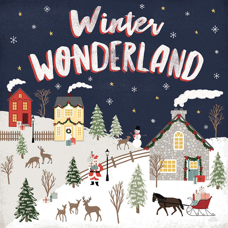 Christmas Village III Wall Art Print