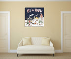 Christmas Village IV Wall Art Print on the wall