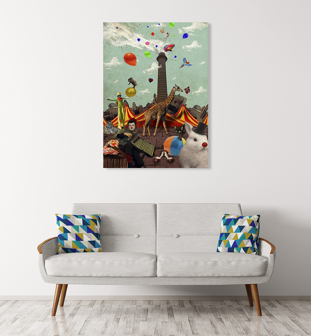 Circus Wall Art Print on the wall