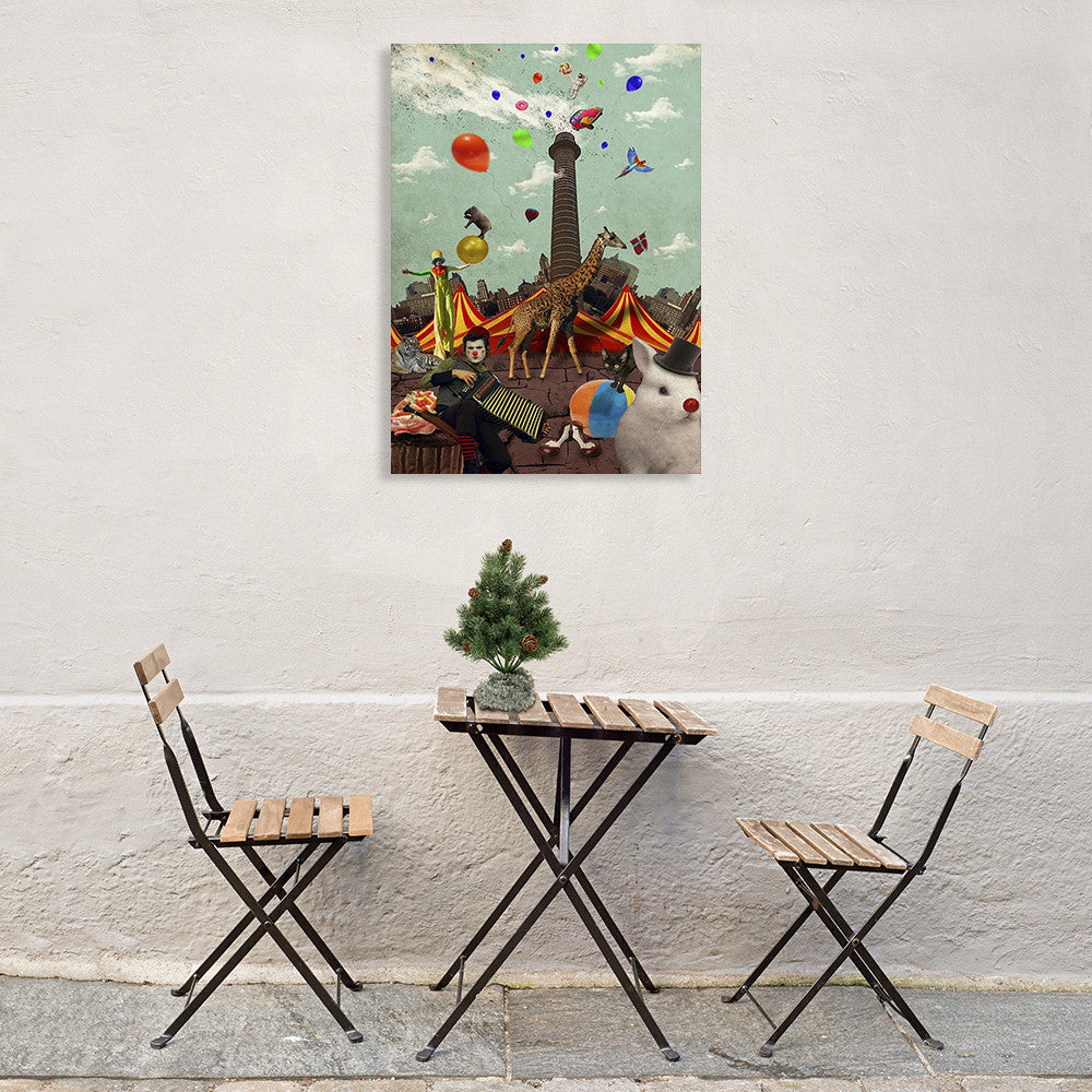 Circus Wall Art Print on the wall