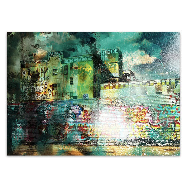 City Scrim A Wall Art Print
