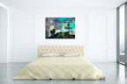 City Scrim B Wall Art Print on the wall