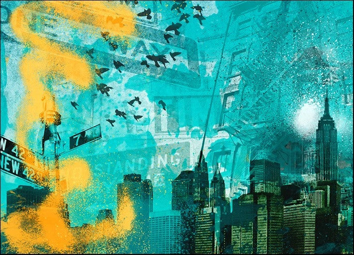City Scrim C Wall Art Print