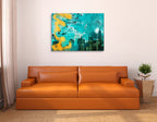 City Scrim C Wall Art Print on the wall