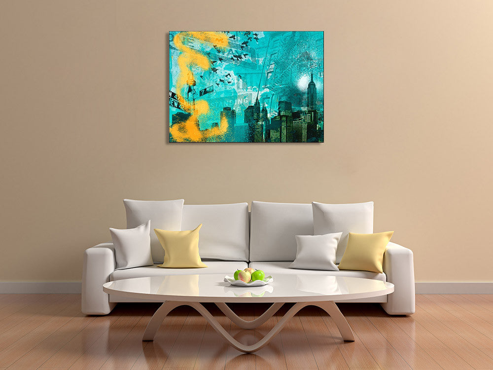 City Scrim C Wall Art Print on the wall