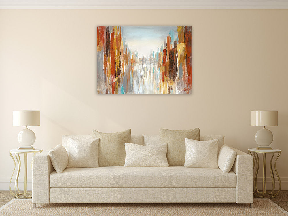 City Shadows Wall Art Print on the wall