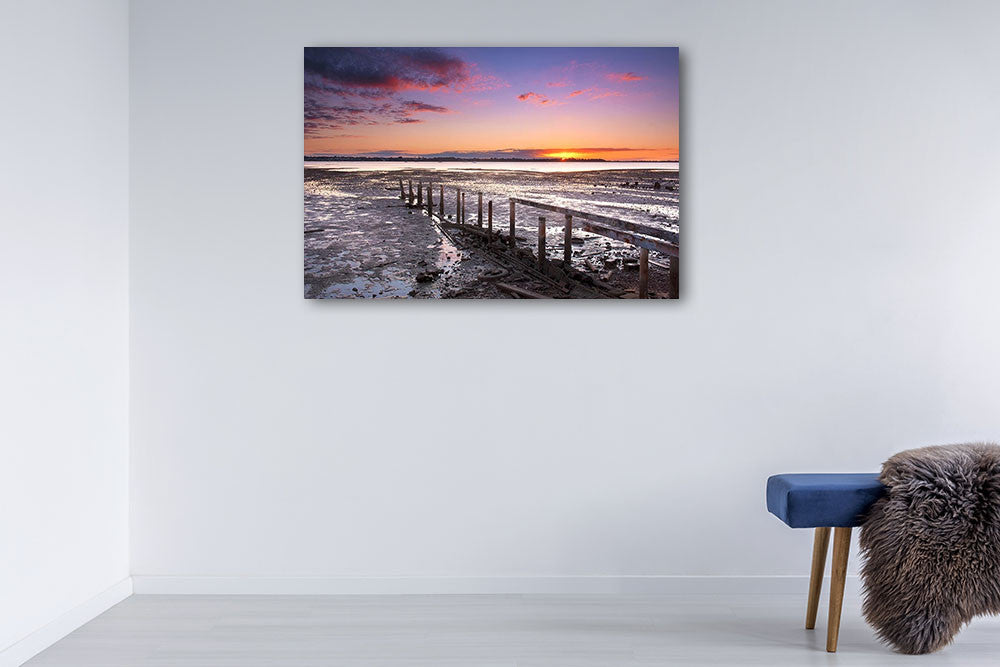 Cleveland Pier Brisbane Wall Art Print on the wall