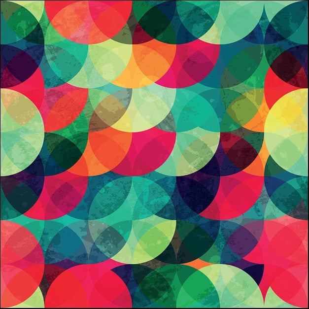 Colorful Circle Seamless Pattern Wall Art Print