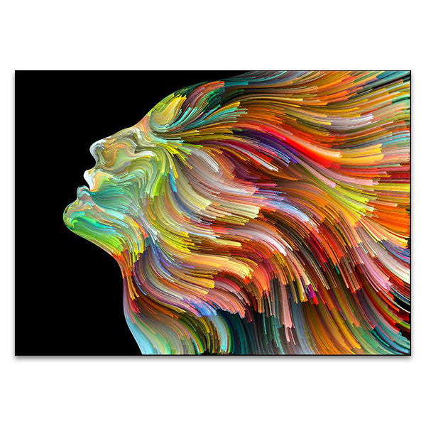 Colourful Face Wall Art Print